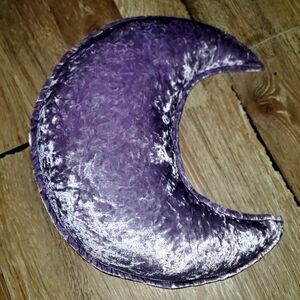 Purple Velvet Crescent Pillow